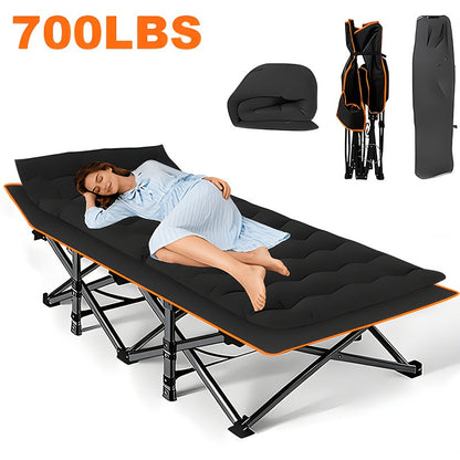 Folding Camping Cot 500/600/700 LBS Heavy Duty Portable Sleeping Bed with Mattress & Carrying Bag – Waterproof Steel Frame for Adults, Outdoor Tents, Hiking & Travel