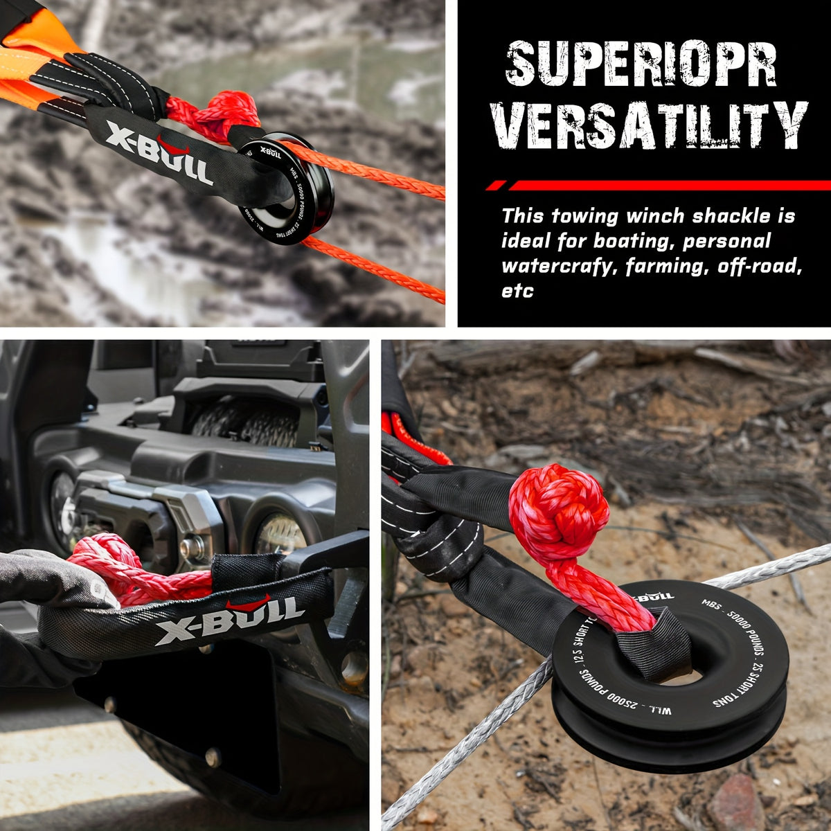 14500lb/13000lb/4500lb/3000lb Electric Winch 12V Winch Steel Cable Synthetic Rope 4WD/4X4 Offroad Towing Trucks Trailers SUVs Offroad Recovery Robust Construction For SUV Trailer Boat Winch ATV UTV ATV Winch Kit