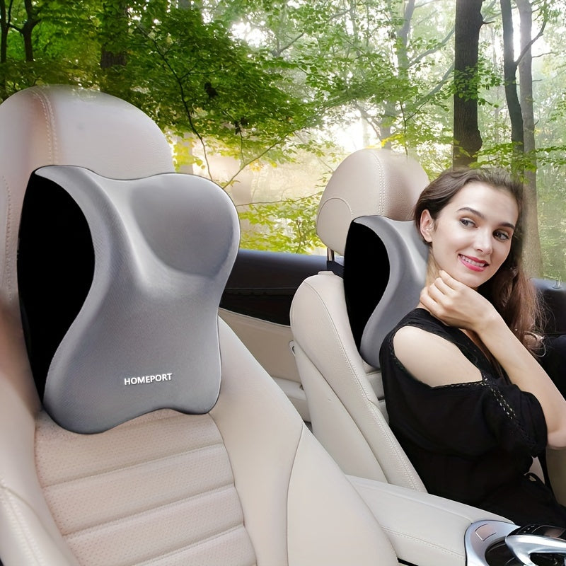 Car Seat Headrest Neck Pillow, Boost Your Driving Comfort, 100% Pure Memory Foam Travel Neck Pillow, with Breathable Removable Cover, Comfortable Ergonomic & Neck