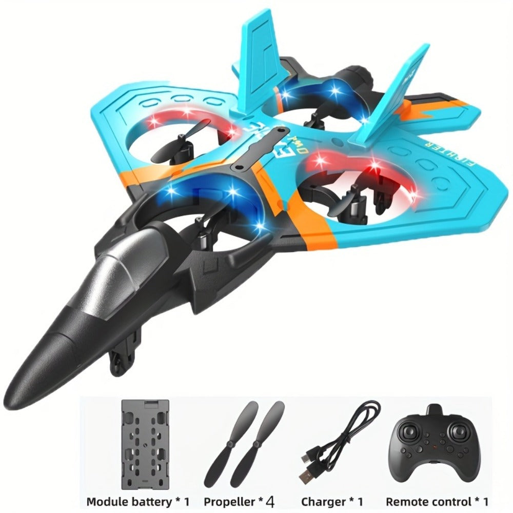 Kids Drone with Altitude Hold for Beginners – Rechargeable RC Flying Toy Indoor Outdoor, Easy to Fly Helicopter Airplane Gift for Boys & Girls Ages 8 9 10 11 12 (Black/Blue/Red)