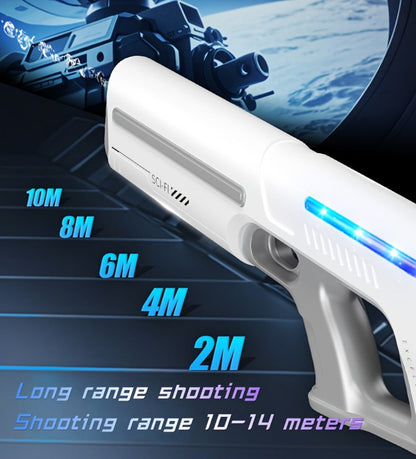 Electric Water Gun with Auto-Fill, LED Lights & 40-Foot Range – USB Rechargeable Large Capacity Soaker Blaster for Kids & Adults, Pool Beach Backyard Outdoor Summer Toy, Gift Box