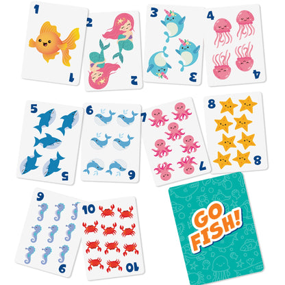 Kids Card Games Set – Go Fish, Old Maid, Memory Match & Crazy Eights Playing Cards for Boys Girls Ages 4+, 2 or 3 Deck Bundle, Family Game Night, Birthday Christmas Gift