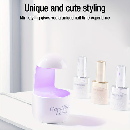Mini UV LED Nail Lamp – Portable Compact Gel Nail Curing Light for Travel & Home | Fast Gel Polish Dryer for DIY Nail Art, Gel Extensions & Beginner Manicure, One-Button Easy Operation