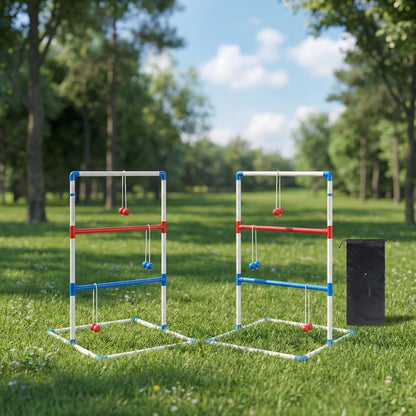 Ladder Toss Game Set – 6 Bola Ladderball Outdoor Lawn Game with Storage Bag & Score Trackers for Beach Tailgate Backyard