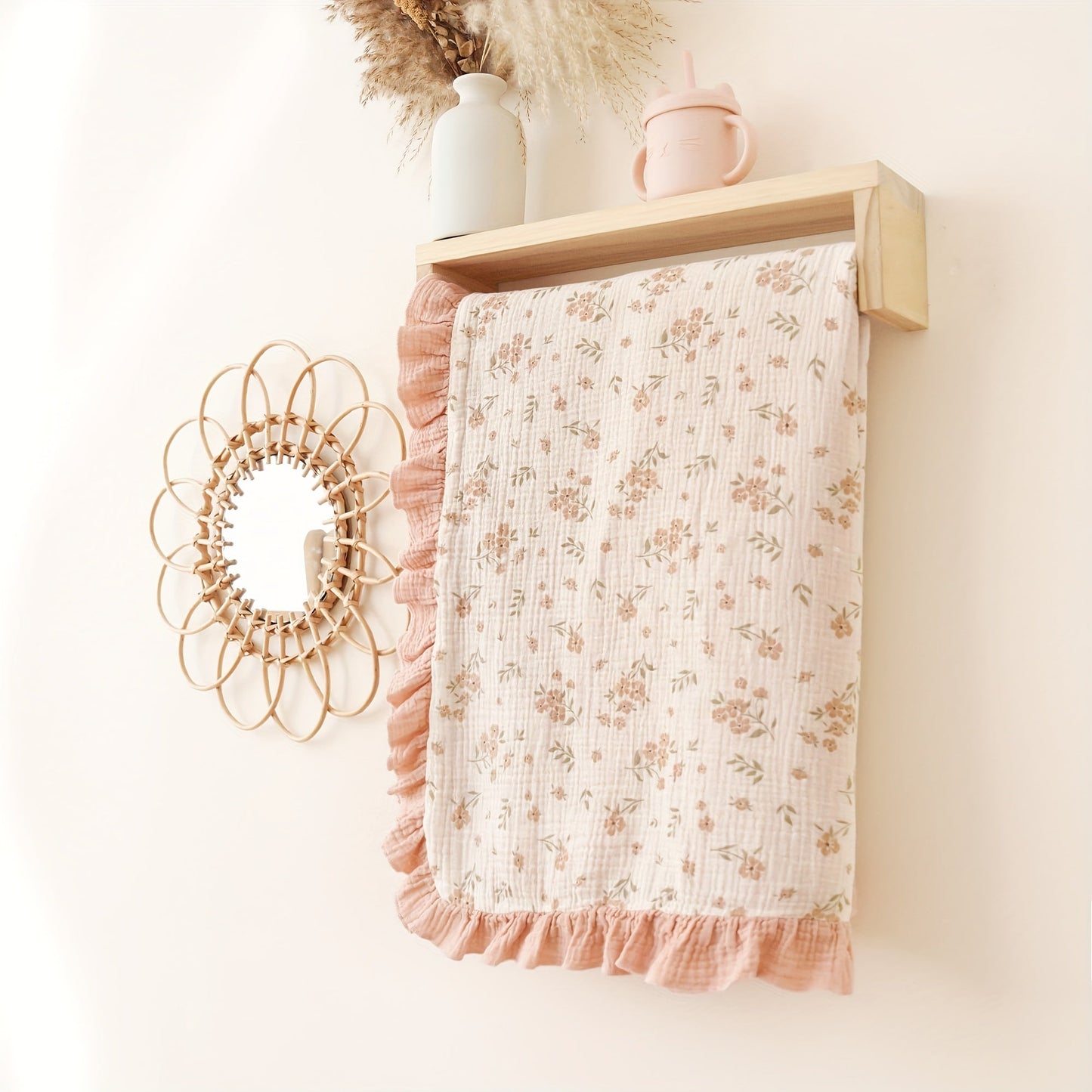 Muslin Baby Blanket - Flounce Cotton Receiving Cover