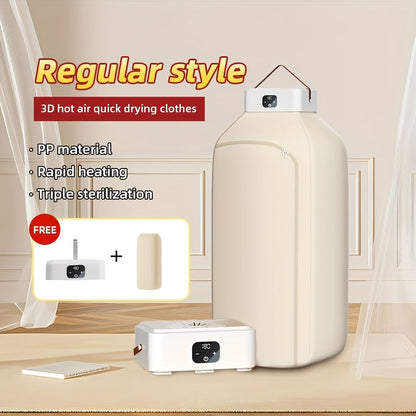 Mini Dryer Machine 600W Portable Clothes Dryer Dual Mode Quiet Operation Timer 1H 2H 8H Energy Efficient for Apartments Dorms RVs Travel Small Spaces Basic Premium