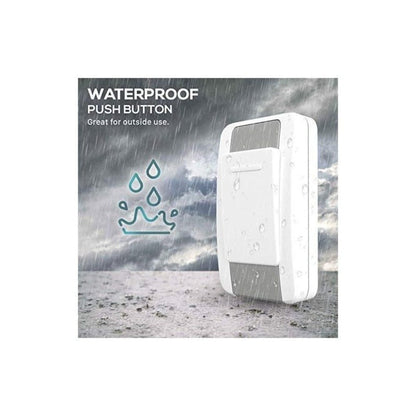 Wireless Doorbell Kit 36 Chimes 100M Range Waterproof – Adjustable Volume 25-110dB, Plug-In Receiver & Push Button Transmitter, No Wiring Easy Install for Home Office Store & Classroom