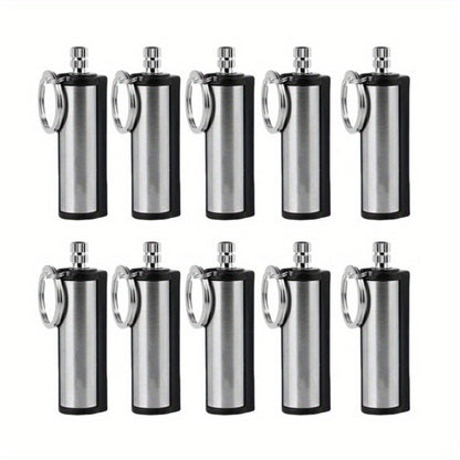Metal Match Kerosene Lighter 10pcs, Emergency Survival Matches Multi-Functional Keychain Fire Starter for Outdoor Camping Hiking Survival Gear, Windproof Reusable Fire Starting Tools – No Lighter Fuel Included