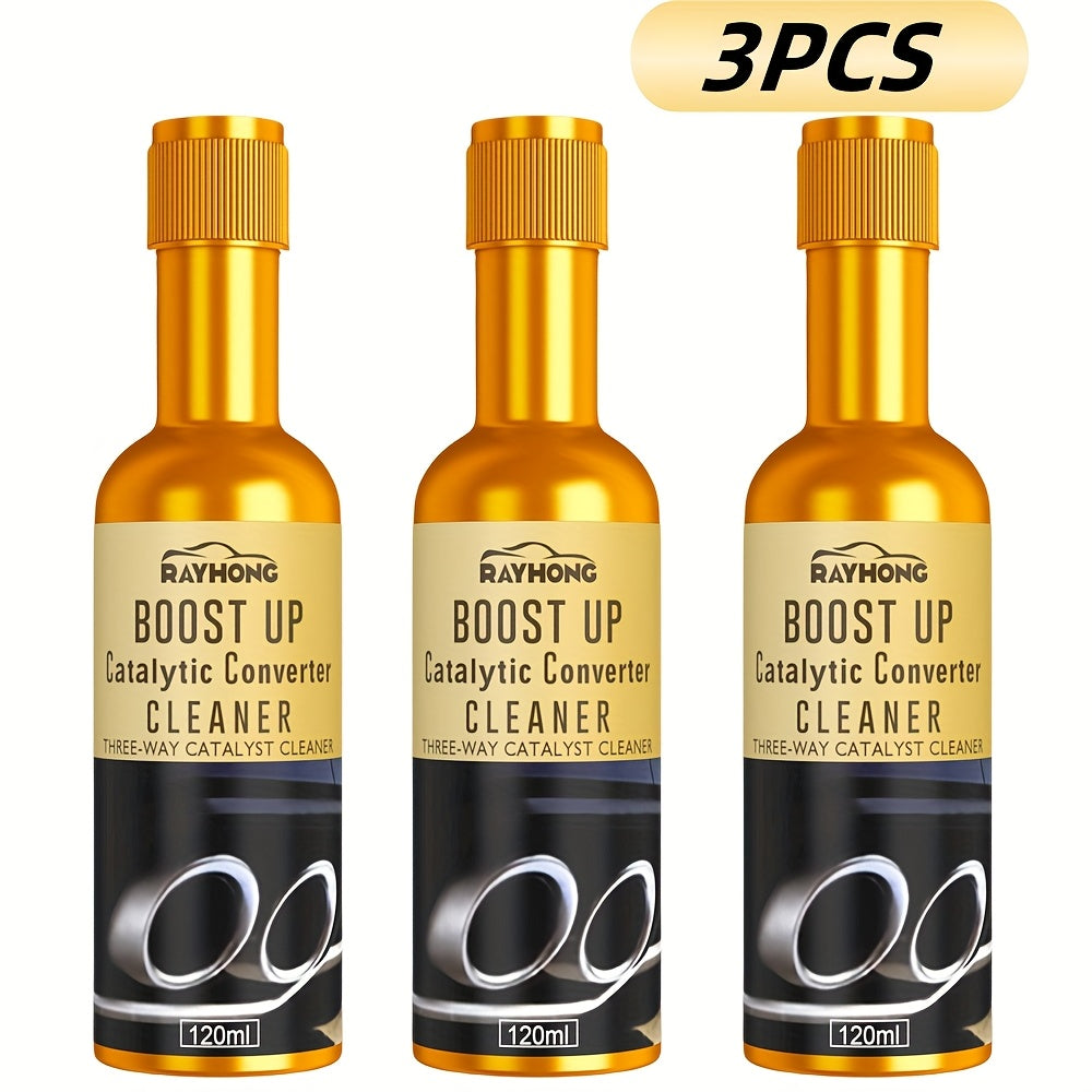 3pcs Car Engine 3-Element Catalyst Converter Cleaner - Multi-Purpose Deep Cleaning & Fuel System Promoter with Advanced Technology, Vehicle Maintenance Tool, Fuel System Cleaner, Sleek Bottle Design, Highquality Cleaner