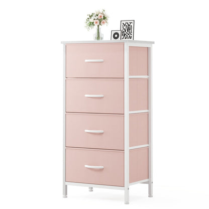 4-Drawer Metal Dresser, Bedroom Drawer Chest for Organized Everyday Storage detail image - detail view 3