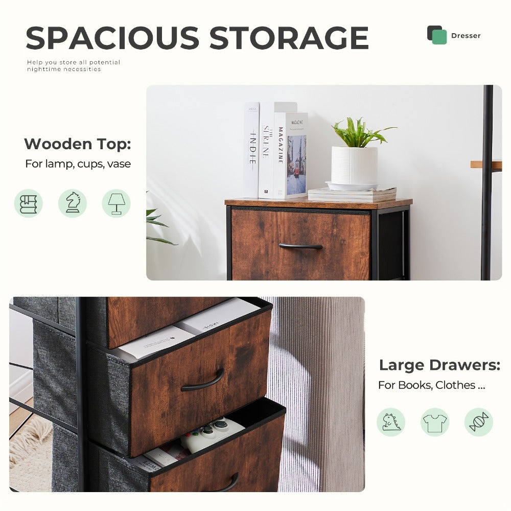 4-Drawer Metal Dresser, Bedroom Drawer Chest for Organized Everyday Storage detail image - detail view 8