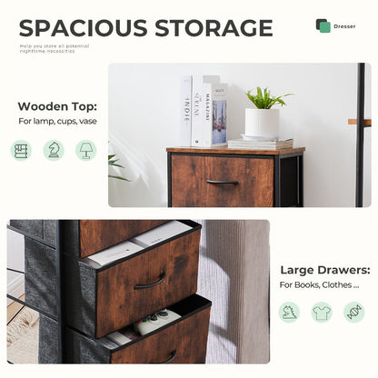 4-Drawer Metal Dresser, Bedroom Drawer Chest for Organized Everyday Storage detail image - detail view 8
