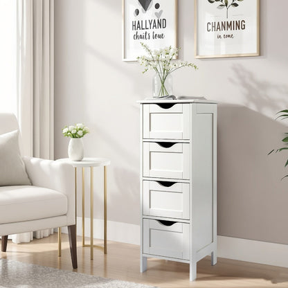 4-Drawer Space-Saving Bathroom Storage Cabinet, Multi-Purpose Organizer Cabinet detail image