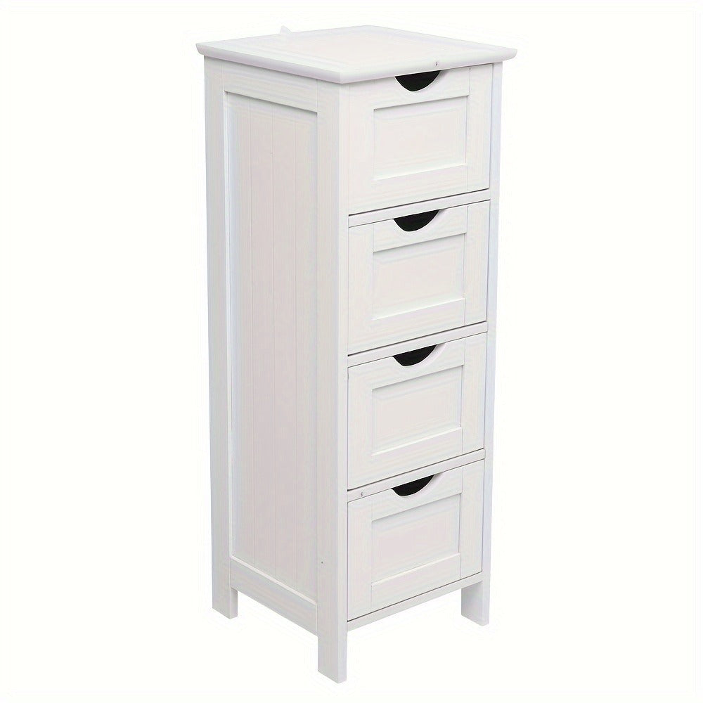 4-Drawer Space-Saving Bathroom Storage Cabinet, Multi-Purpose Organizer Cabinet detail image - detail view 3