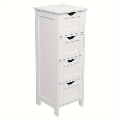 4-Drawer Space-Saving Bathroom Storage Cabinet, Multi-Purpose Organizer Cabinet detail image - detail view 3