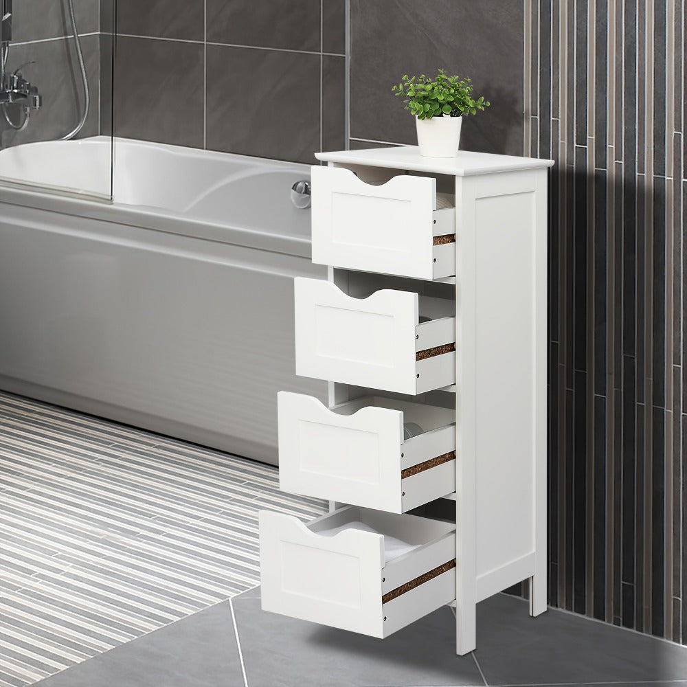4-Drawer Space-Saving Bathroom Storage Cabinet, Multi-Purpose Organizer Cabinet detail image - detail view 6