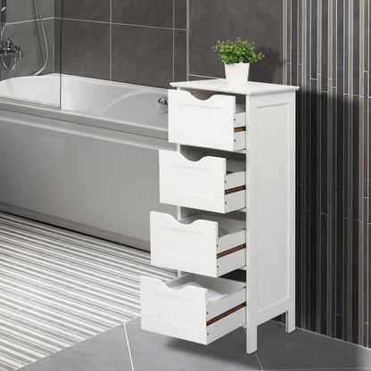4-Drawer Space-Saving Bathroom Storage Cabinet, Multi-Purpose Organizer Cabinet detail image - detail view 6