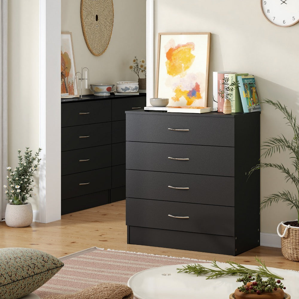 4-Drawer Wood Dresser, Bedroom Drawer Chest for Organized Everyday Storage detail image - detail view 12