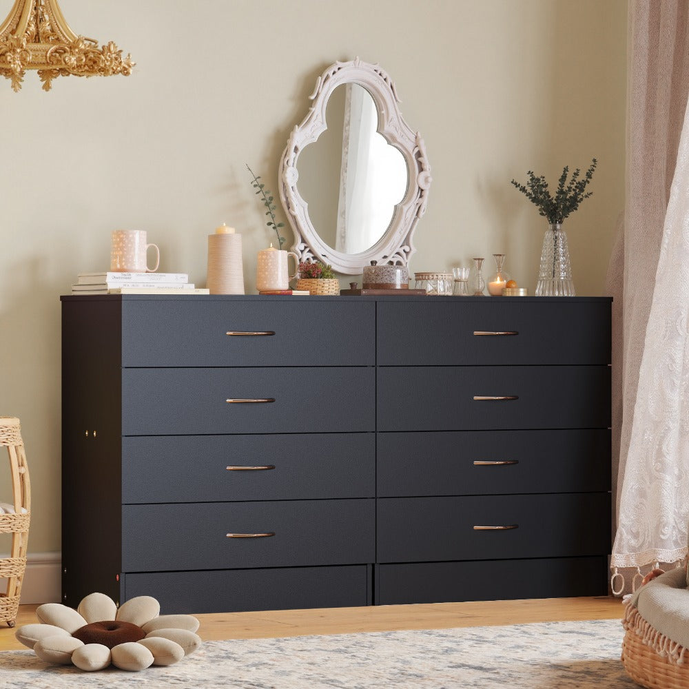 4-Drawer Wood Dresser, Bedroom Drawer Chest for Organized Everyday Storage detail image - detail view 15