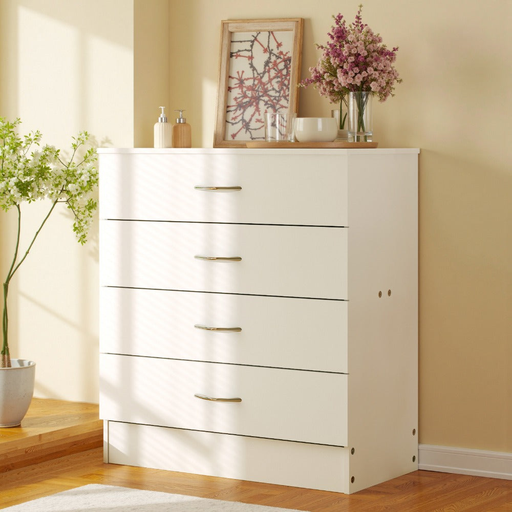 4-Drawer Wood Dresser, Bedroom Drawer Chest for Organized Everyday Storage detail image - detail view 6