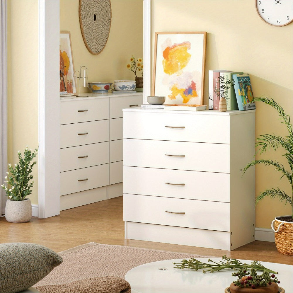4-Drawer Wood Dresser, Bedroom Drawer Chest for Organized Everyday Storage detail image - detail view 7