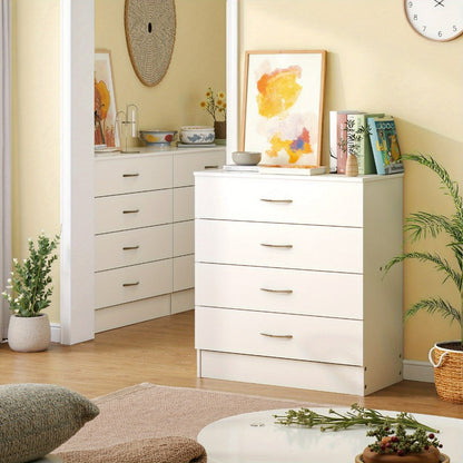4-Drawer Wood Dresser, Bedroom Drawer Chest for Organized Everyday Storage detail image - detail view 7