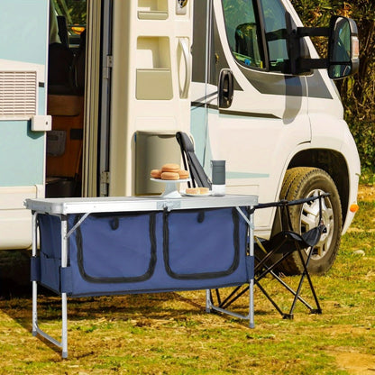4-Foot Folding Table with Adjustable Height, Space-Saving Utility Table for Home Office detail image - detail view 13
