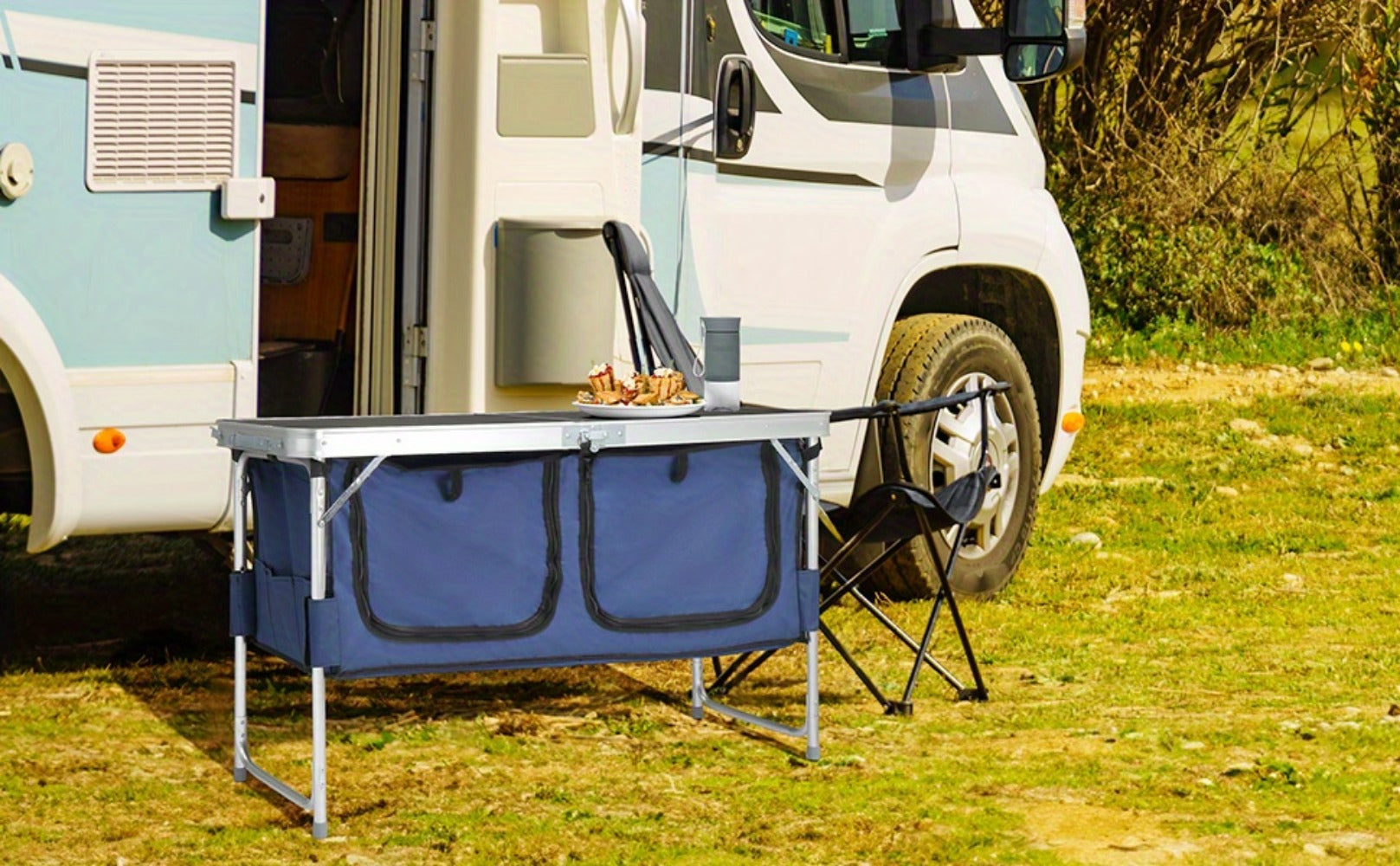 4-Foot Folding Table with Adjustable Height, Space-Saving Utility Table for Home Office detail image - detail view 19
