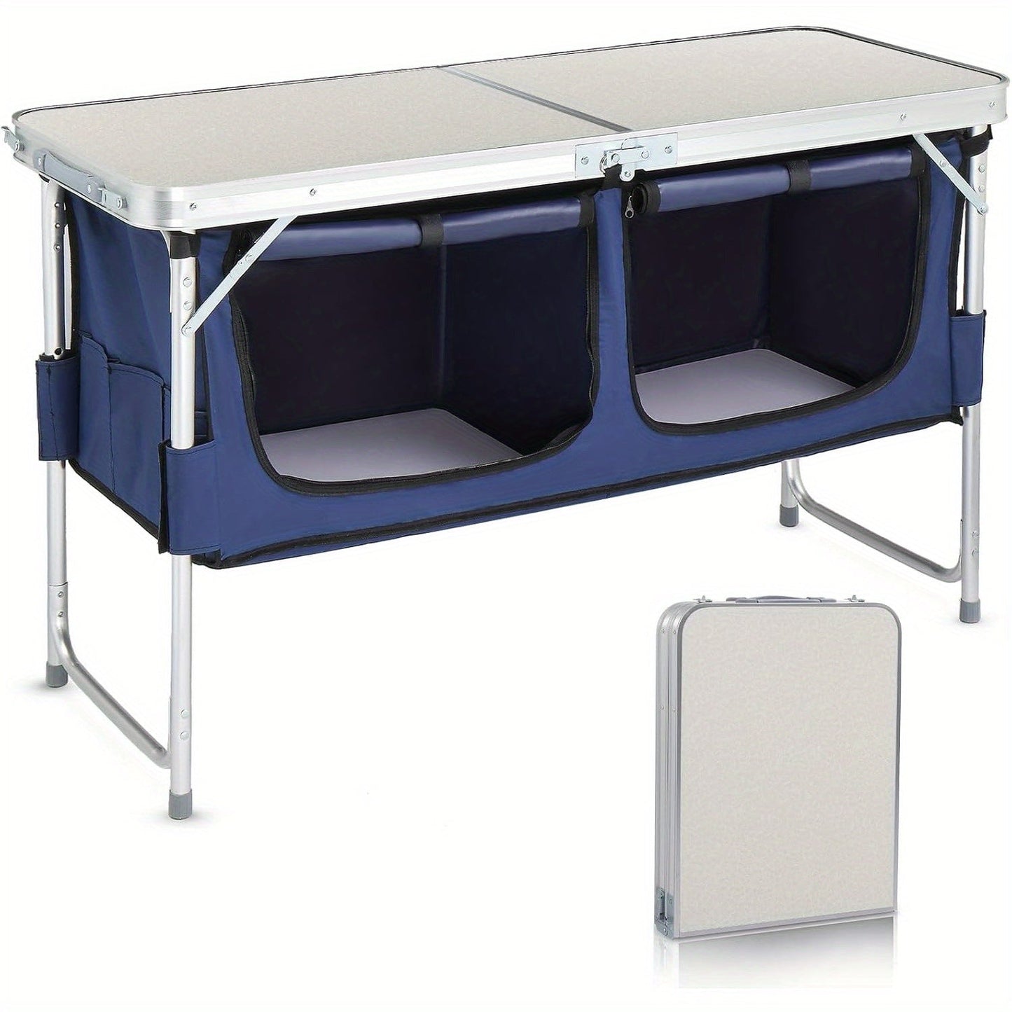 Folding Table shown in the White option