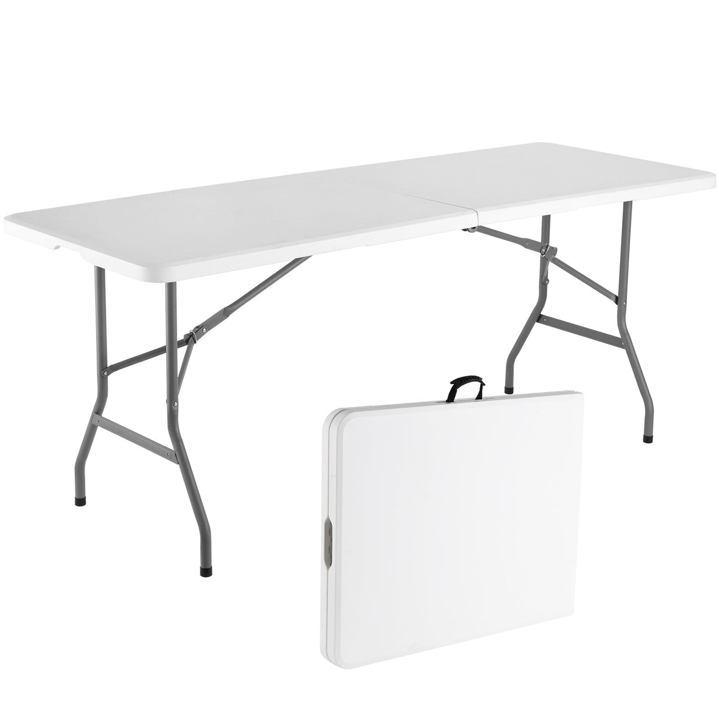 4-Foot Heavy-Duty Folding Table with Weather-Resistant Finish detail image - detail view 12