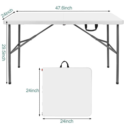 4-Foot Heavy-Duty Folding Table with Weather-Resistant Finish detail image - detail view 14