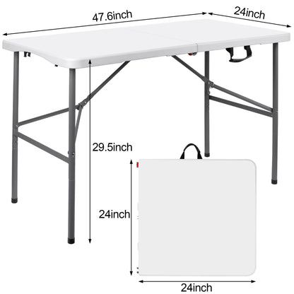 4-Foot Heavy-Duty Folding Table with Weather-Resistant Finish detail image