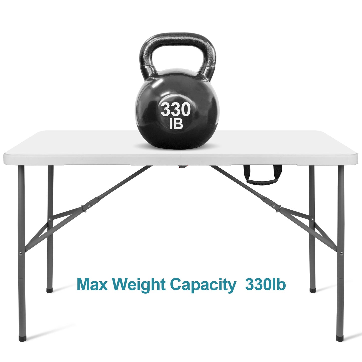 4-Foot Heavy-Duty Folding Table with Weather-Resistant Finish detail image - detail view 4