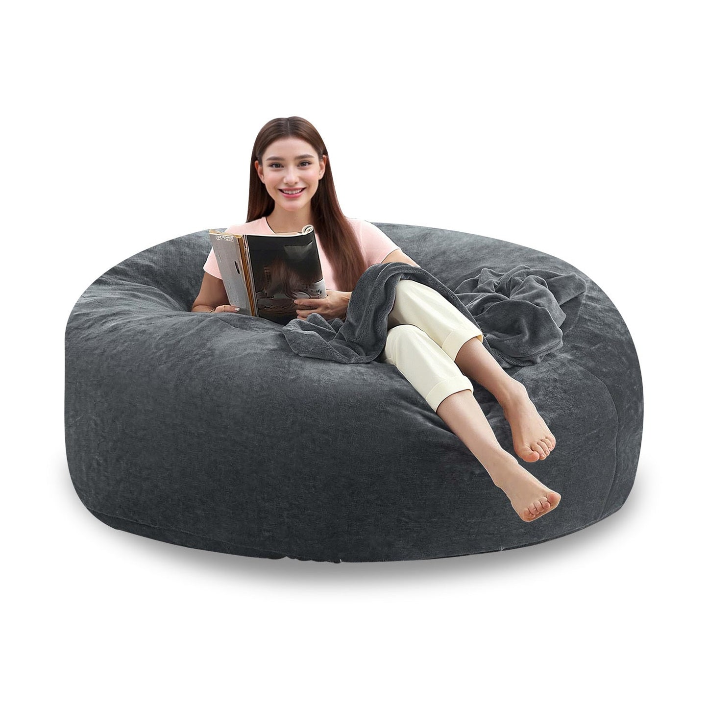 Bean Bag Chair shown in the Dark Gray, 4FT(35IN*23IN) option