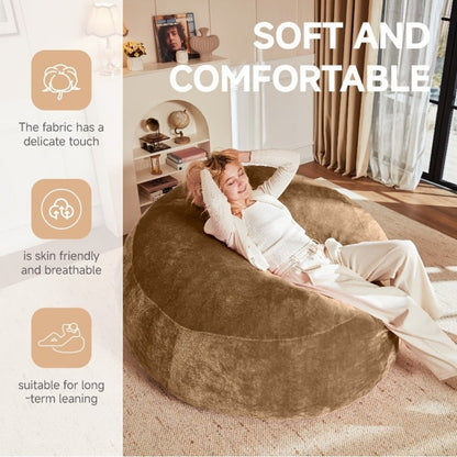 4-Foot Oversized Bean Bag Chair, Floor Lounge Chair for Living Room detail image - detail view 10