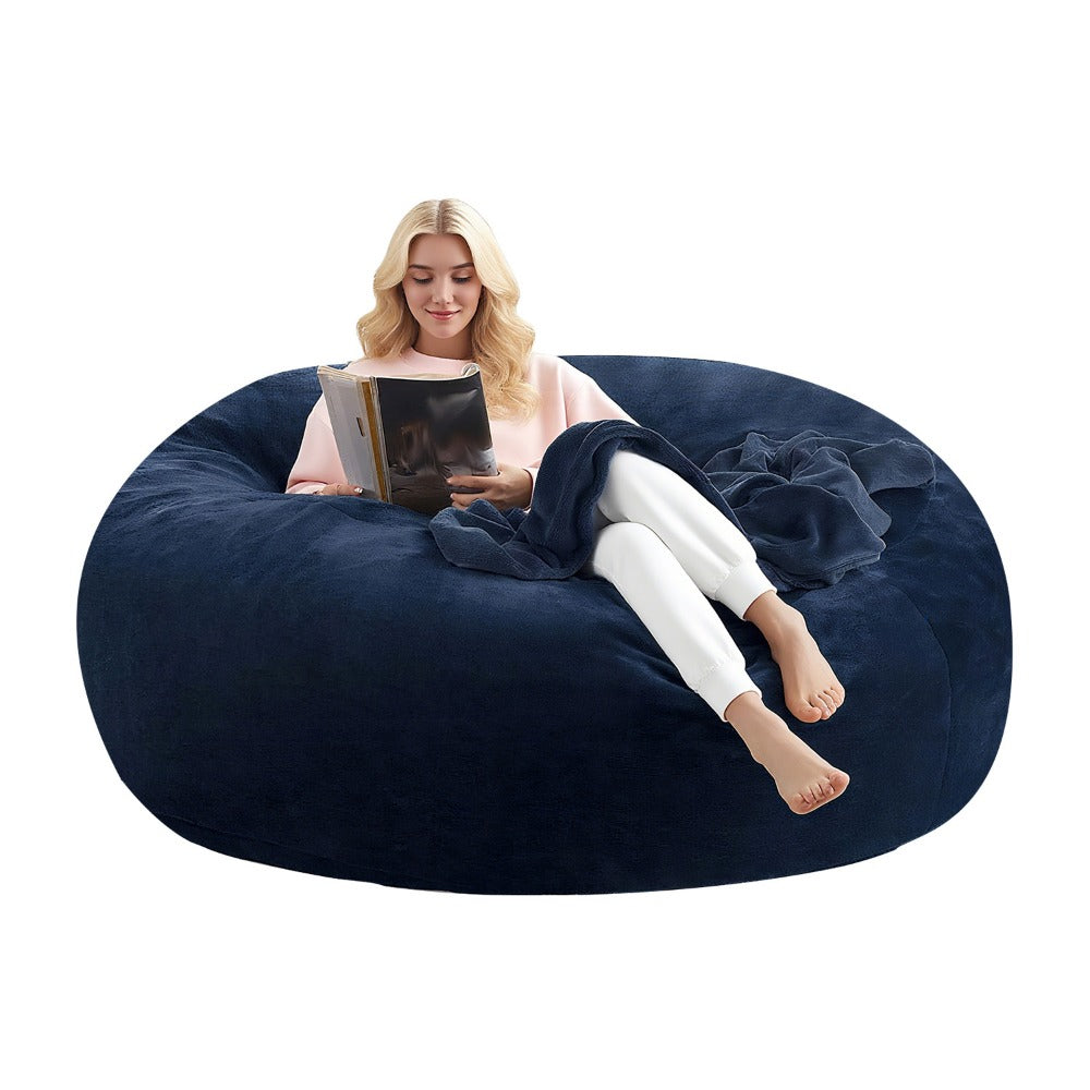 4-Foot Oversized Bean Bag Chair, Floor Lounge Chair for Living Room detail image - detail view 13