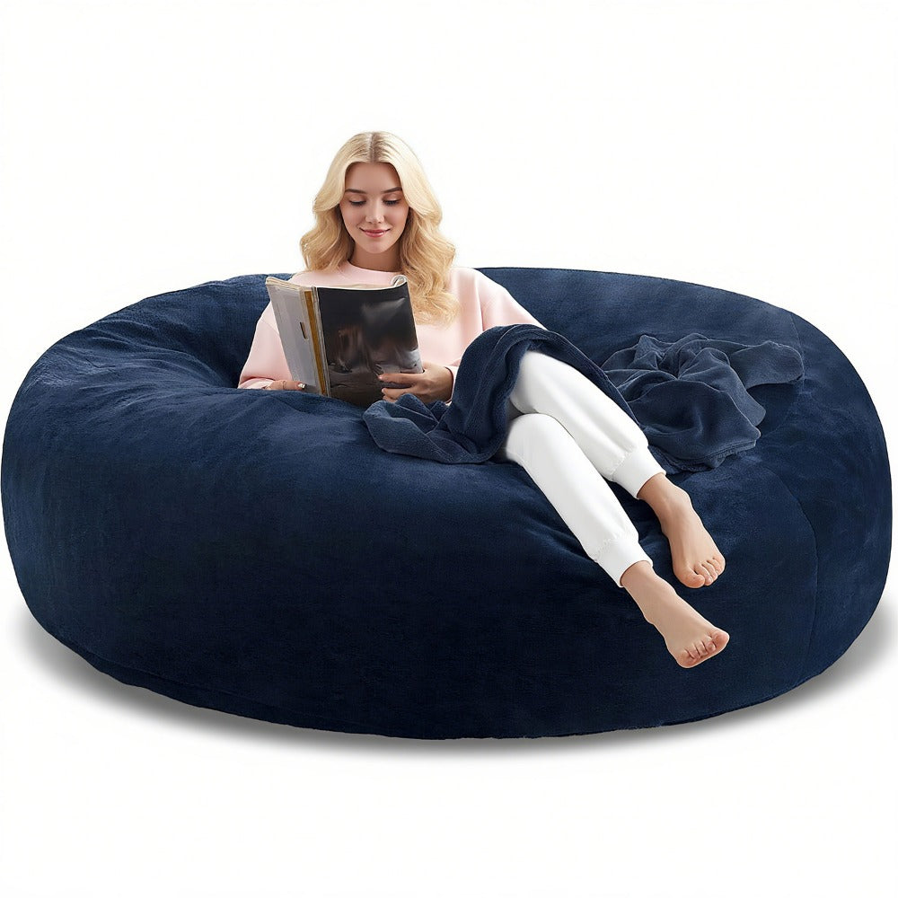 4-Foot Oversized Bean Bag Chair, Floor Lounge Chair for Living Room detail image - detail view 15