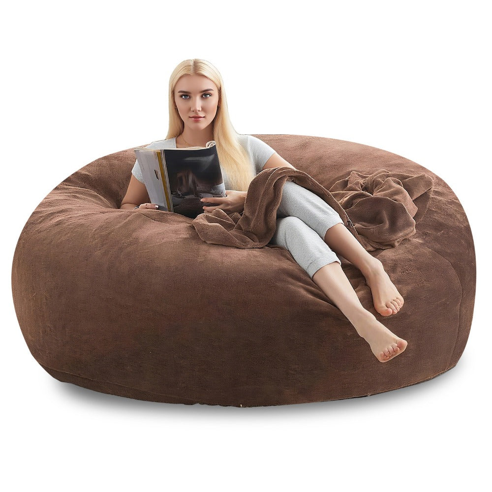 4-Foot Oversized Bean Bag Chair, Floor Lounge Chair for Living Room detail image - detail view 17