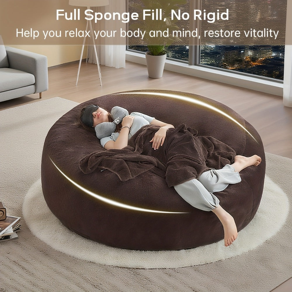 4-Foot Oversized Bean Bag Chair, Floor Lounge Chair for Living Room detail image