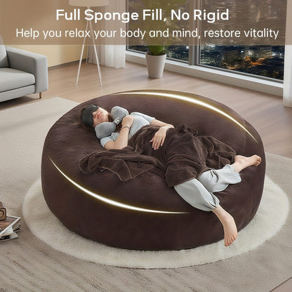 4-Foot Oversized Bean Bag Chair, Floor Lounge Chair for Living Room detail image