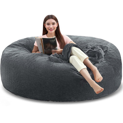 4-Foot Oversized Bean Bag Chair, Floor Lounge Chair for Living Room detail image - detail view 20