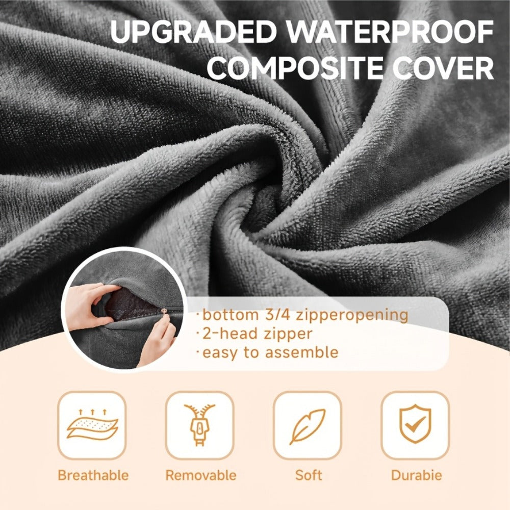 4-Foot Oversized Bean Bag Chair, Floor Lounge Chair for Living Room detail image - detail view 24