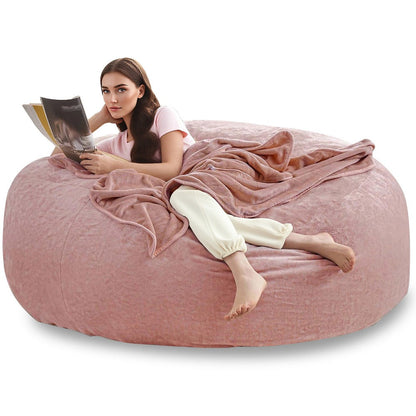 4-Foot Oversized Bean Bag Chair, Floor Lounge Chair for Living Room detail image - detail view 5