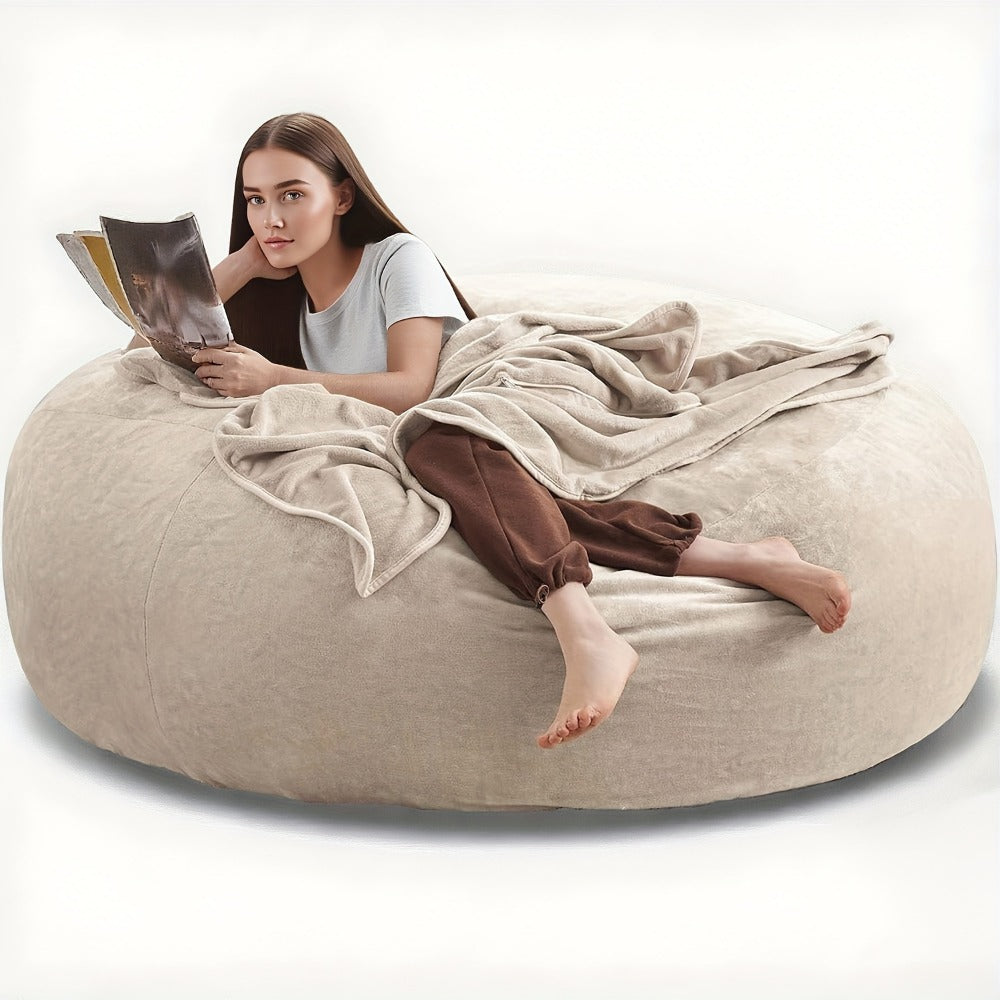 4-Foot Oversized Bean Bag Chair, Floor Lounge Chair for Living Room detail image - detail view 9