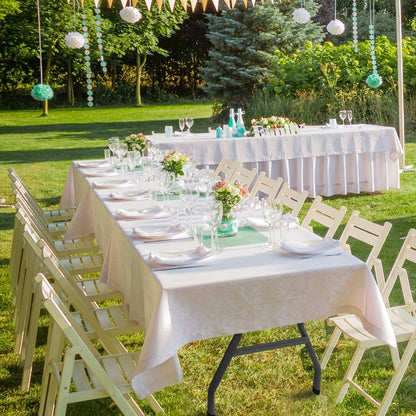 4-Foot Plastic Folding Table with Carry Handle, Space-Saving Utility Table detail image - detail view 6
