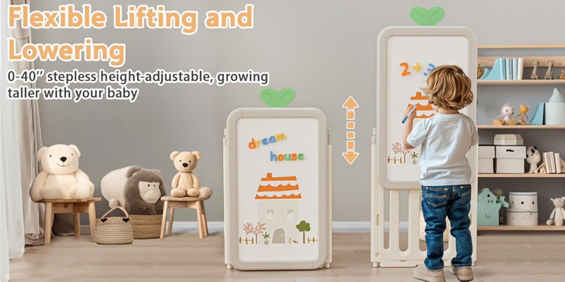 4-in-1 Kids Toy Organizer with Removable Storage Bins and Building Block Surface detail image - detail view 13