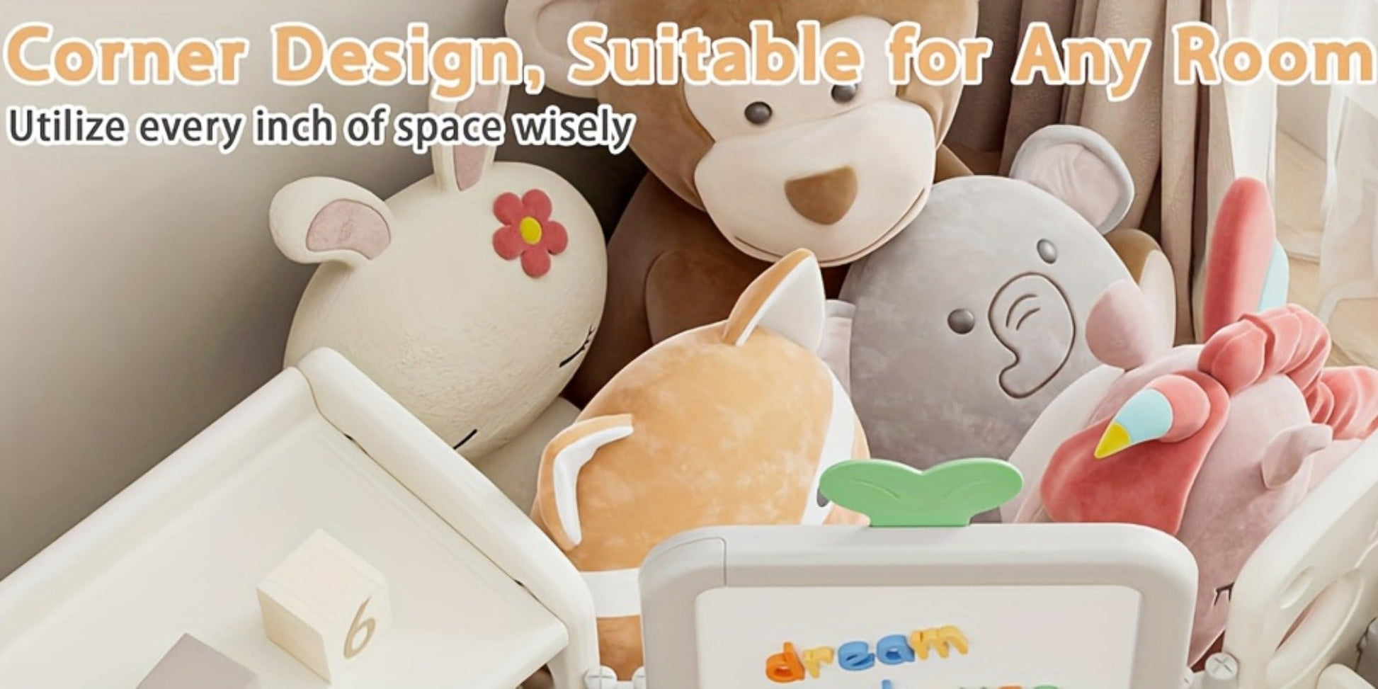 4-in-1 Kids Toy Organizer with Removable Storage Bins and Building Block Surface detail image - detail view 14