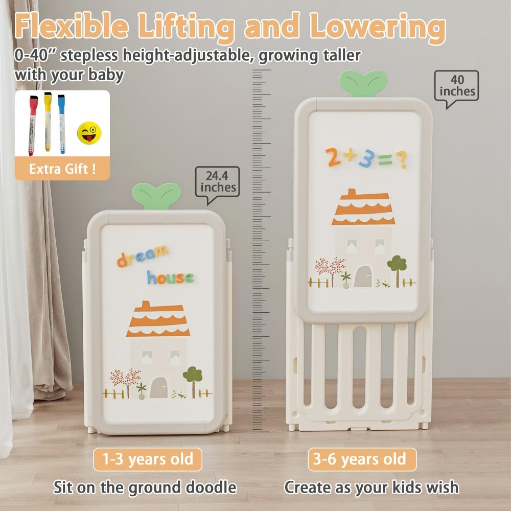 4-in-1 Kids Toy Organizer with Removable Storage Bins and Building Block Surface detail image - detail view 8