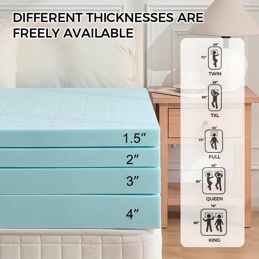 4-Inch Mattress Topper, Portable Bed Topper for Bedroom Comfort and Support detail image - detail view 10