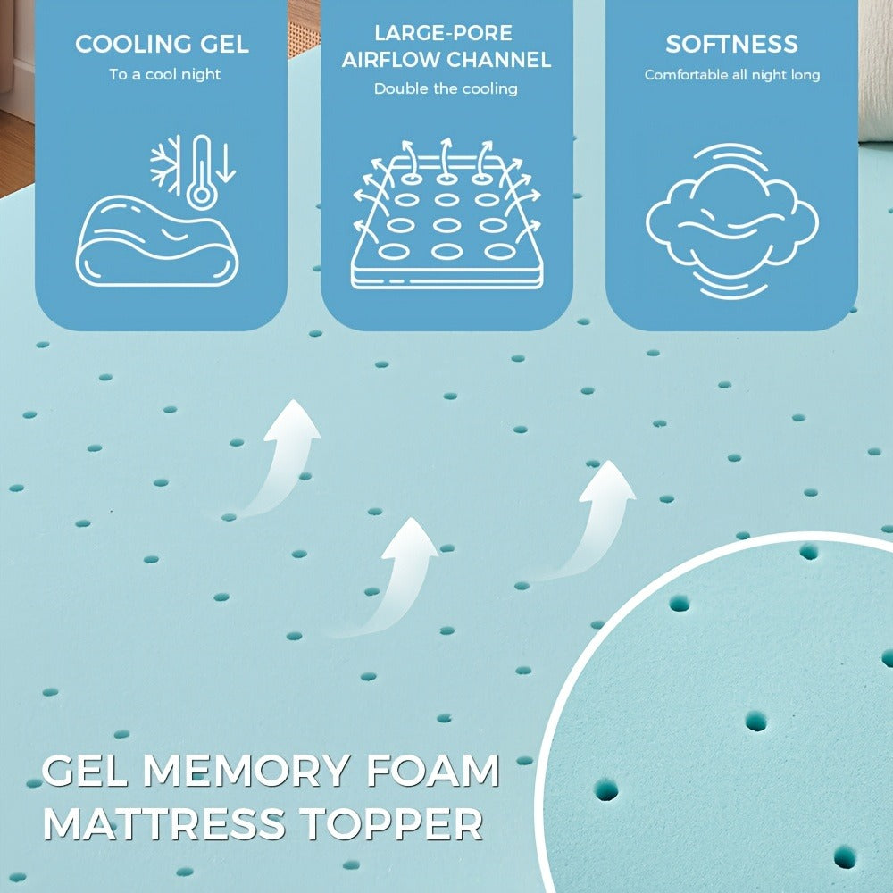 4-Inch Mattress Topper, Portable Bed Topper for Bedroom Comfort and Support detail image - detail view 7